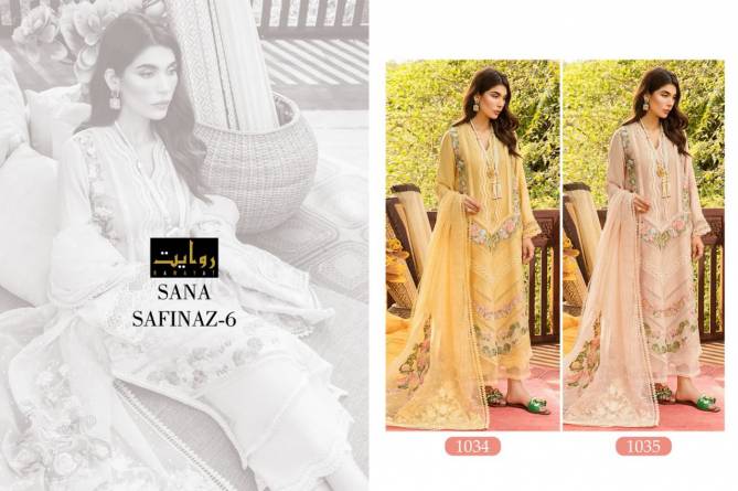 Rawayat Sana Safinaz 6 Pure Cotton Ethnic Wear Embroidery Pakistani Salwar Kameez